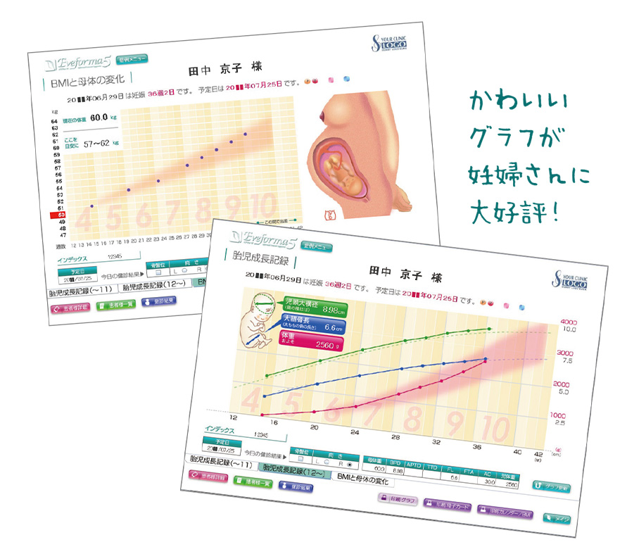 可愛いグラフで大好評